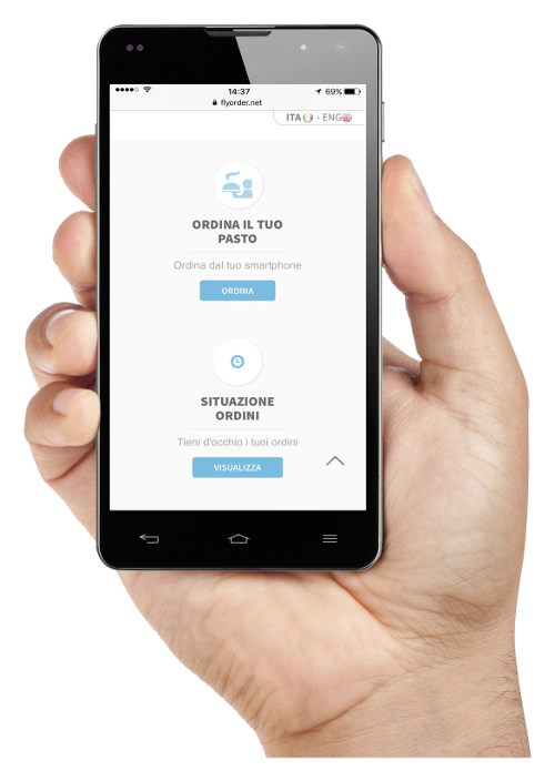 App FlyOrder sul telefono